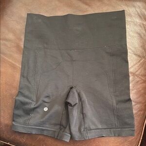 Lululemon Athletica Black Bike Shorts with Matte Finish